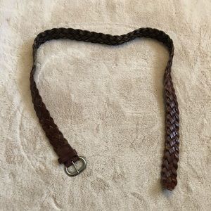 Brown braided belt